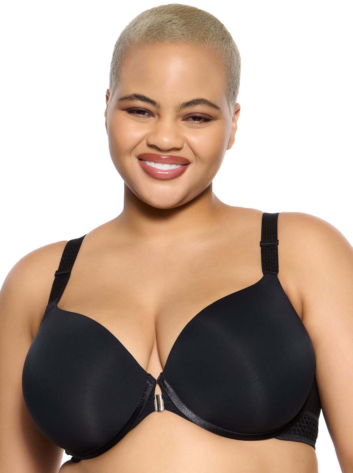 DREAMFIT Underwear for Women Plus Size Full Coverage Microfiber Underwire  Everyday Smoothing Tshirt Bra - 38DDD Black at  Women's Clothing store