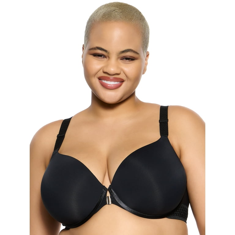 Paramour by Felina | Body Soft Back Smoothing T-Shirt Bra (Black, 34DD)