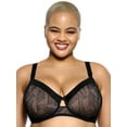 thumbnail image 1 of Paramour by Felina | Delightful Seamless Breathable Lace Contour Bra (Black, 34C), 1 of 6