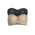 thumbnail image 1 of Paramour by Felina | Delightful Seamless Unlined Lace Bandeau 2-Pack | Bra | Support (Black Warm Neutral 2-Pack, 36DDD), 1 of 3