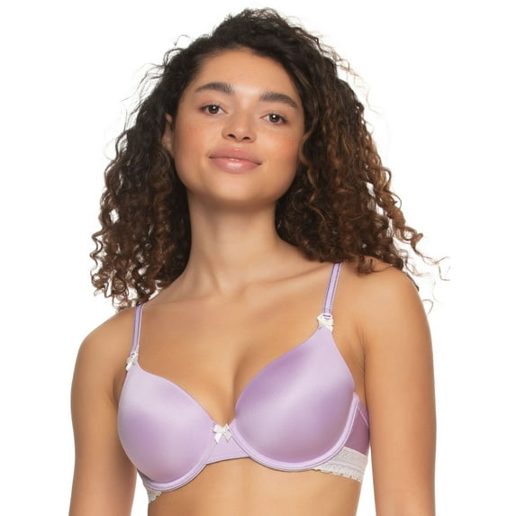 Paramour by Felina | Gorgeous Cushion Comfort Bra w/ Multi-way Straps , Women's Plus Size Lingerie (Soft Lavender, 38H)