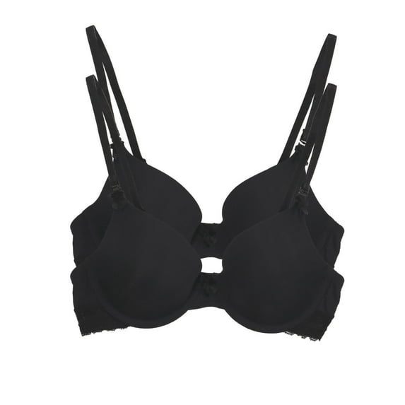 Paramour by Felina | Gorgeous Memory Foam Bra 2-Pack (42DDD, Black)