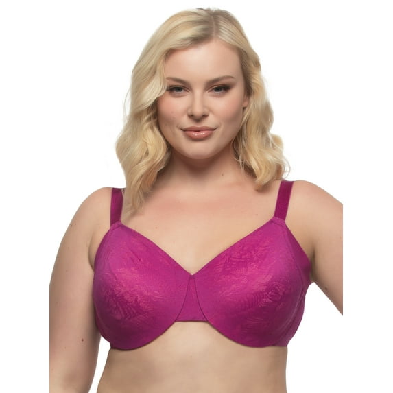 Jessamine Unlined Side Smoothing Minimizer Bra (Wild Aster / Iris Rose, 38H)