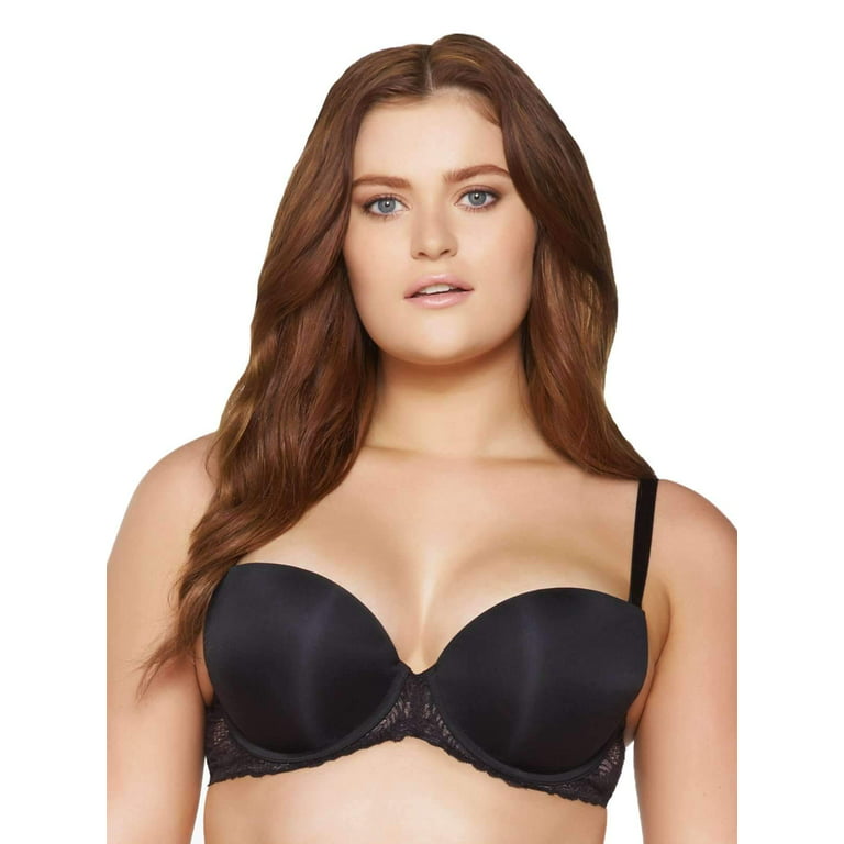 Paramour by Felina, Lou Seamless Push Up Bra, Lace, Tulle