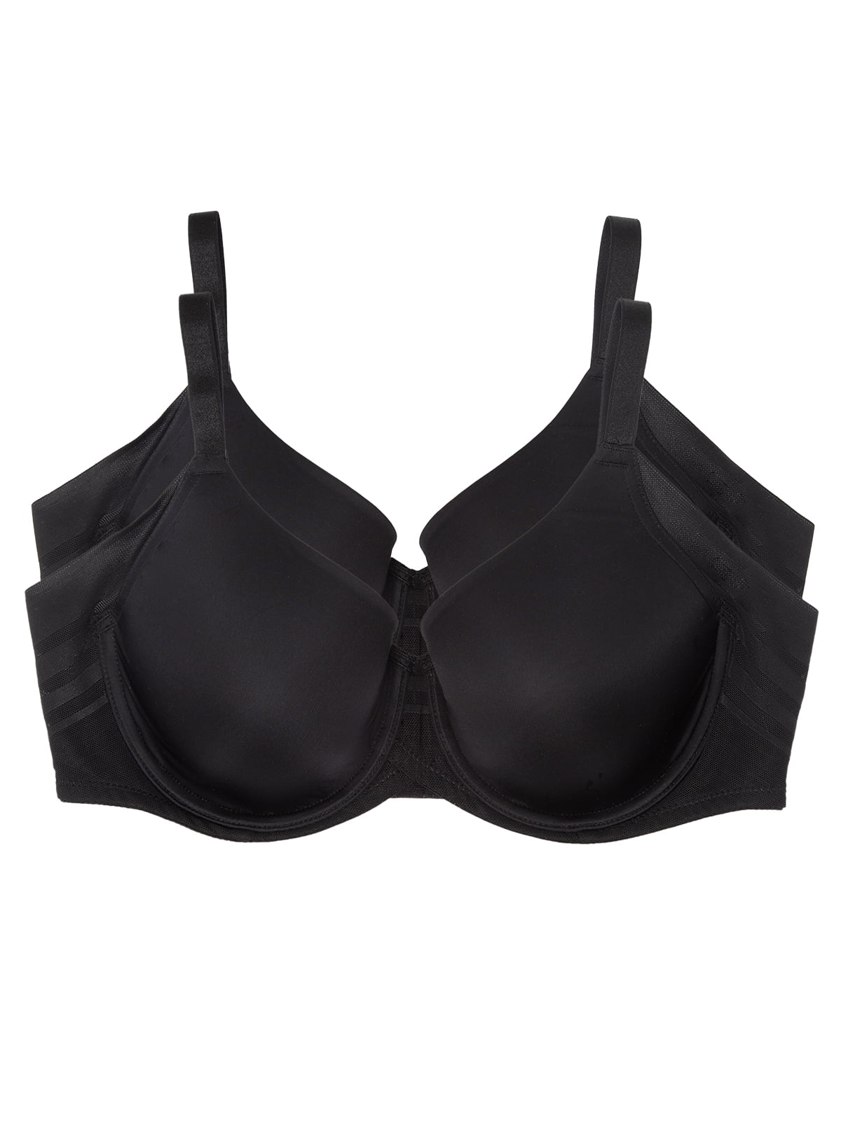 Paramour by Felina | Body Soft Back Smoothing T-Shirt Bra (Black, 38DD)