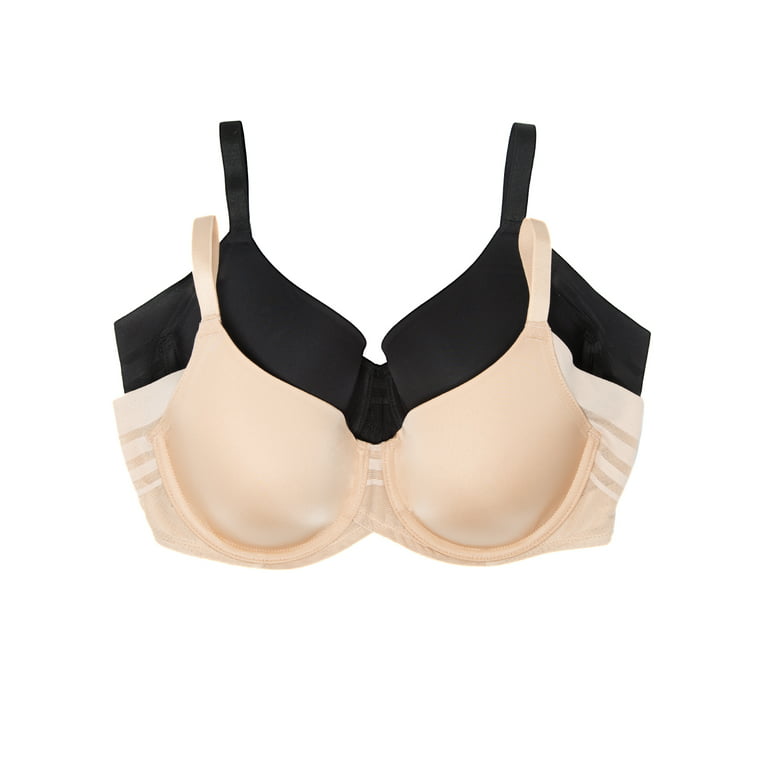 Paramour Women's Marvelous Side Smoother Seamless Bra - Black 38d