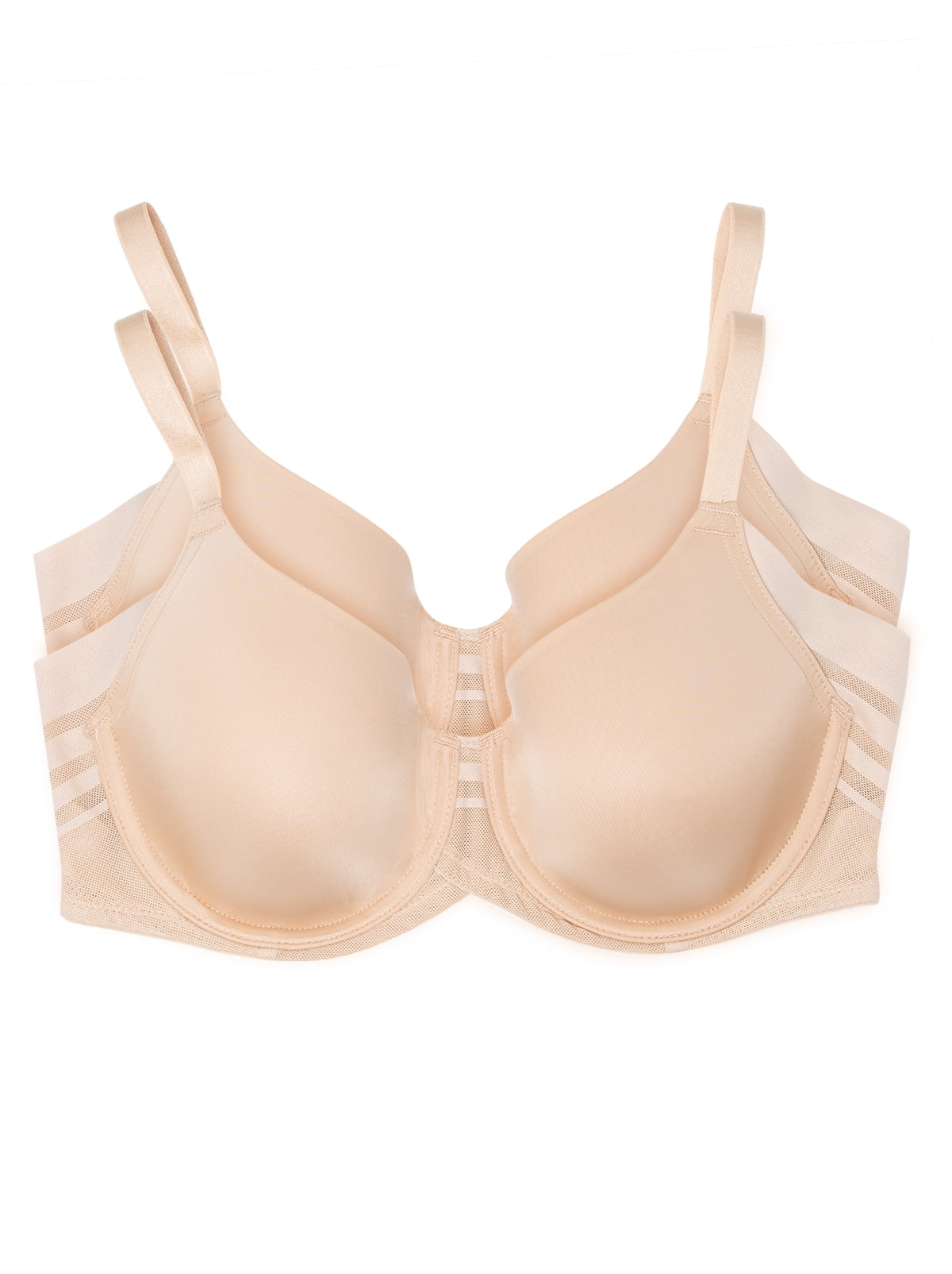 Paramour by Felina | Marvelous Side Smoothing T-Shirt Bra 2-Pack (Warm  Neutral, 34G)