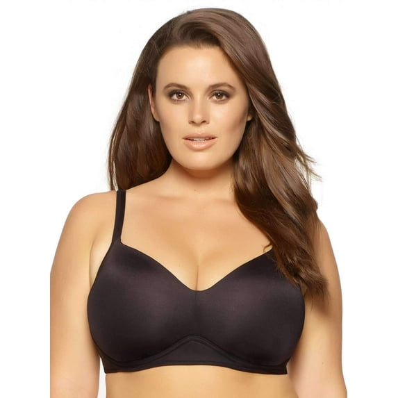 Paramour by Felina | Marvelous Smooth Micro Wireless Bra | Lightly Contoured (Black, 40DDD)