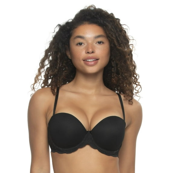 Paramour by Felina Peridot Convertible Underwire Strap Padded Push Up Bra 235073 Color: Black Size: 32 B