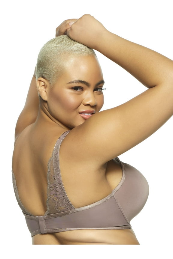 Paramour by Felina | Peridot Lace-Back Demi T-Shirt Bra (Mink, 40DD)