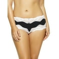 thumbnail image 1 of Paramour by Felina | Stripe Delight Hipster | Panty | Lace | Mid RIse (Black Ivory, Small), 1 of 2