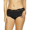 thumbnail image 1 of Paramour by Felina | Stripe Delight Hipster | Panty | Lace | Mid RIse. (Black, Small), 1 of 3