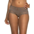 thumbnail image 1 of Paramour by Felina | Stripe Delight Hipster | Panty | Lace | Mid RIse (Mink, X-Large), 1 of 4