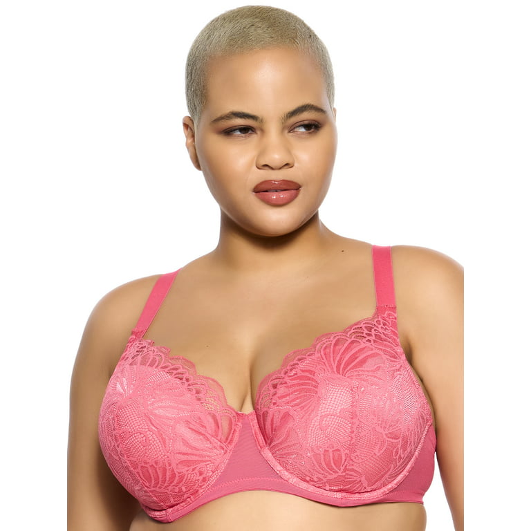 Paramour by Felina | Tempting Plush All Over Lace Underwire Bra  (Honeysuckle, 34H)