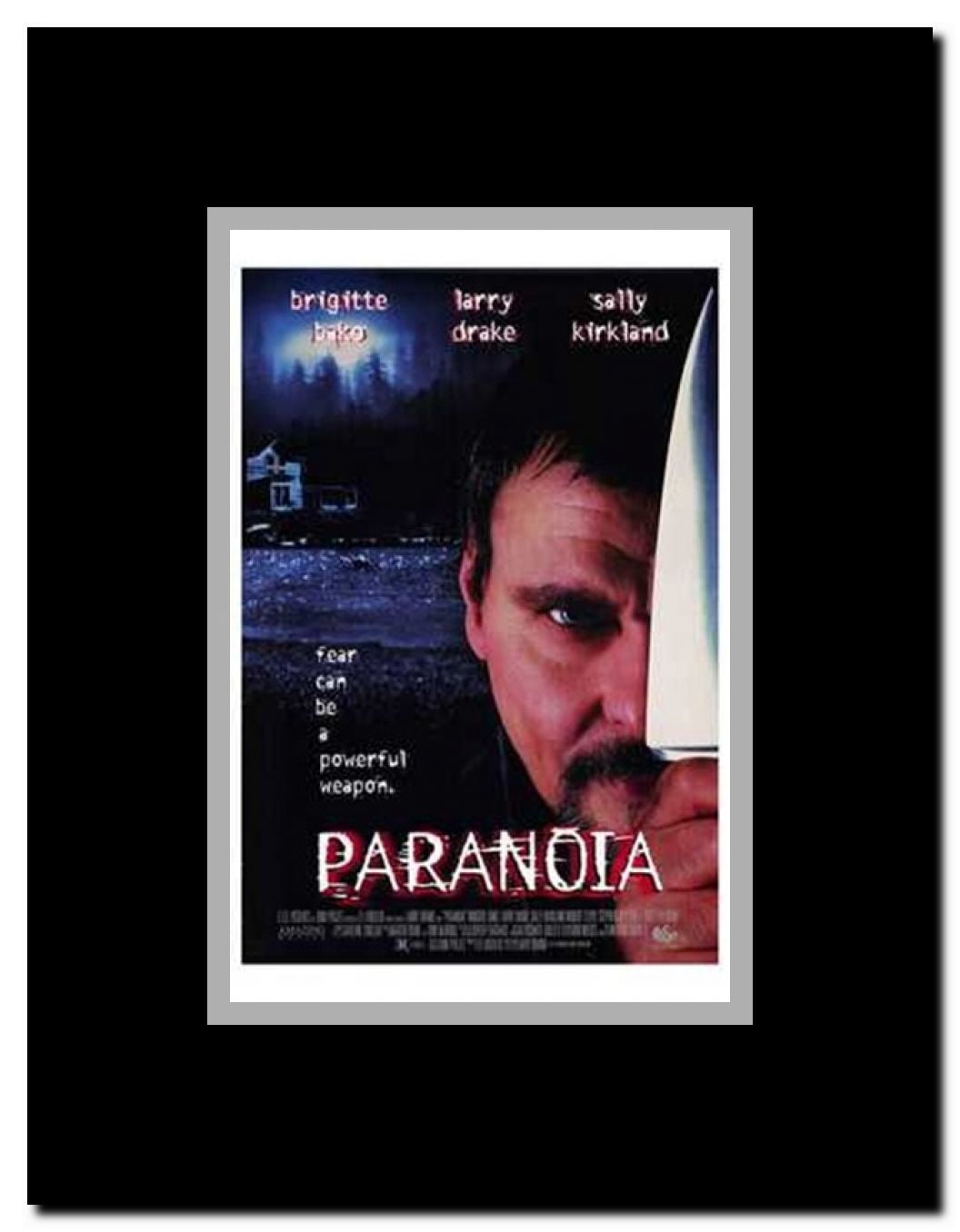 Paranoia Framed Movie Poster