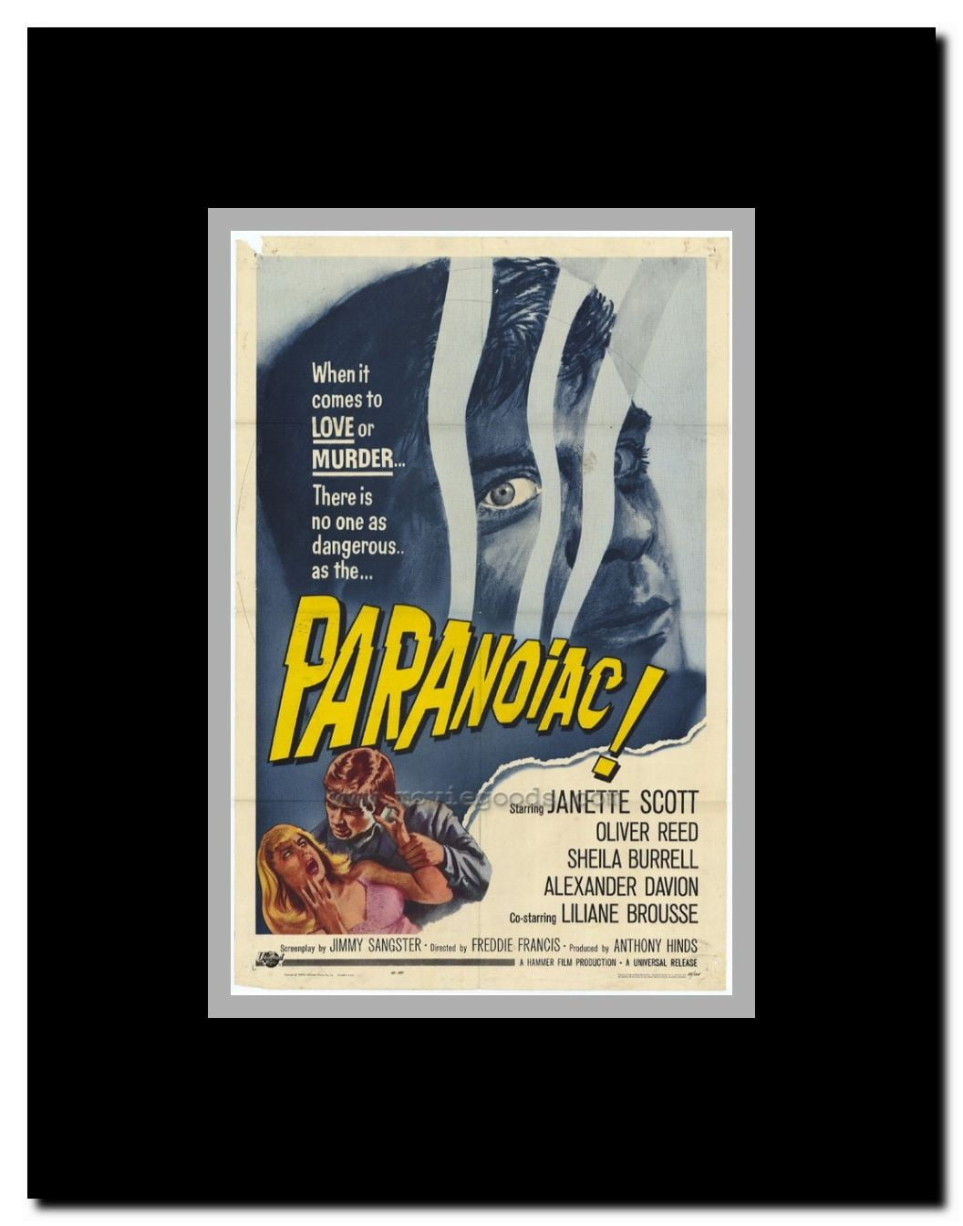 Paranoiac Framed Movie Poster