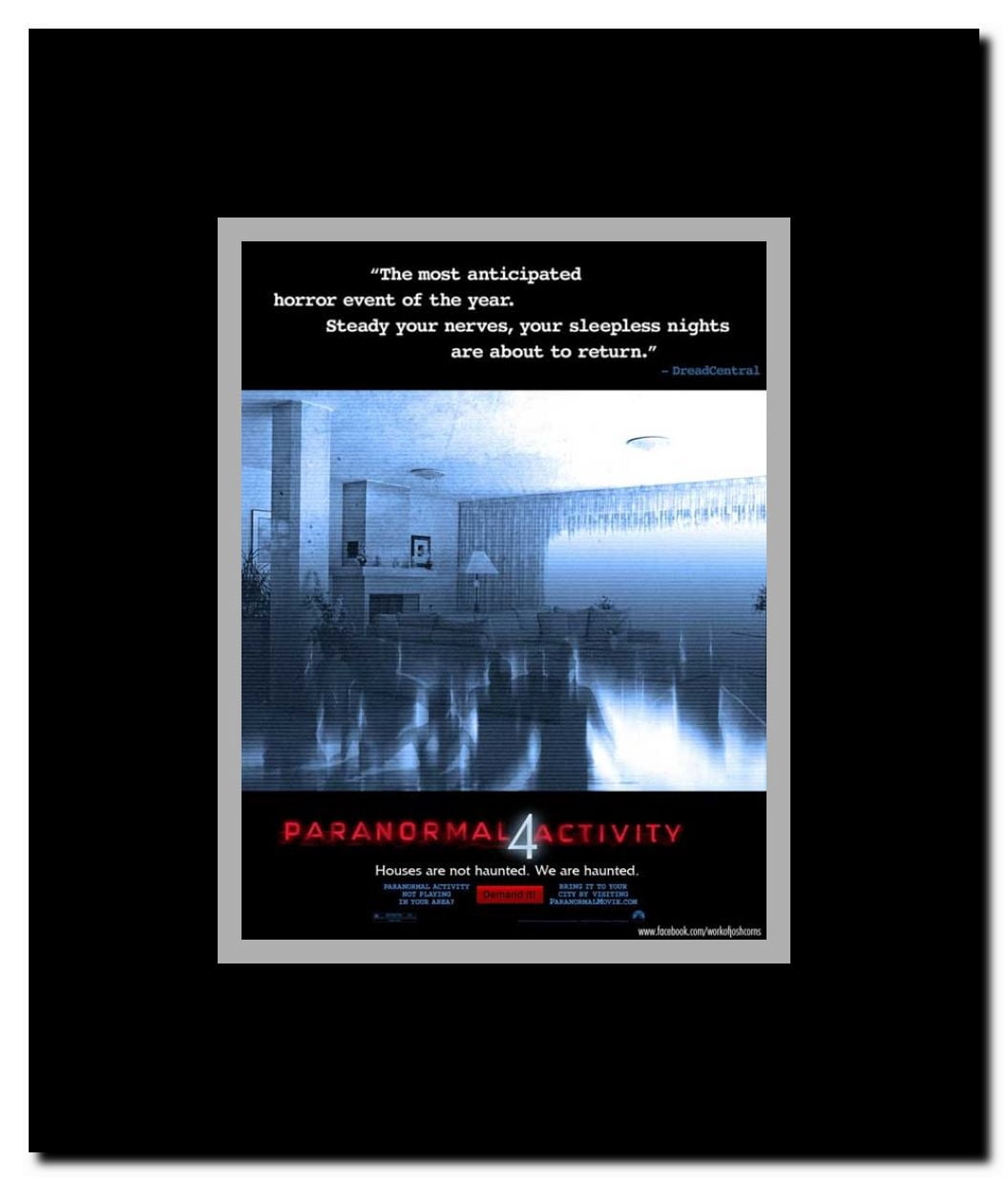 Paranormal Activity 4 Framed Movie Poster