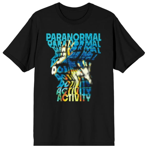 Paranormal Activity Twisted Title Text Adult Black Crew Neck Short Sleeve T-shirt