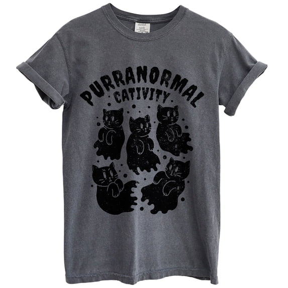 Paranormal Cativity Fun Graphic Tee T-Shirt for Women Men, Short Sleeve Tops - Vintage Pepper