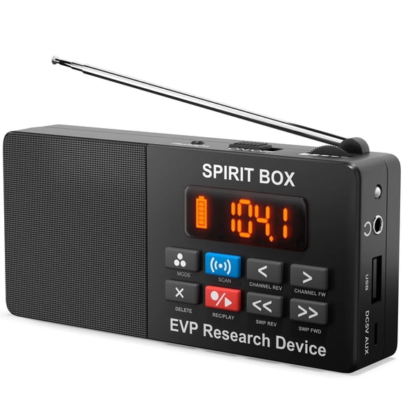 PARANORMIC Spirit Box Ghost Hunters Choice Equipment Kit with 32 GB Micro SD & Integrated Flashlight for Ultimate Paranormal Investigations and EVP Sessions