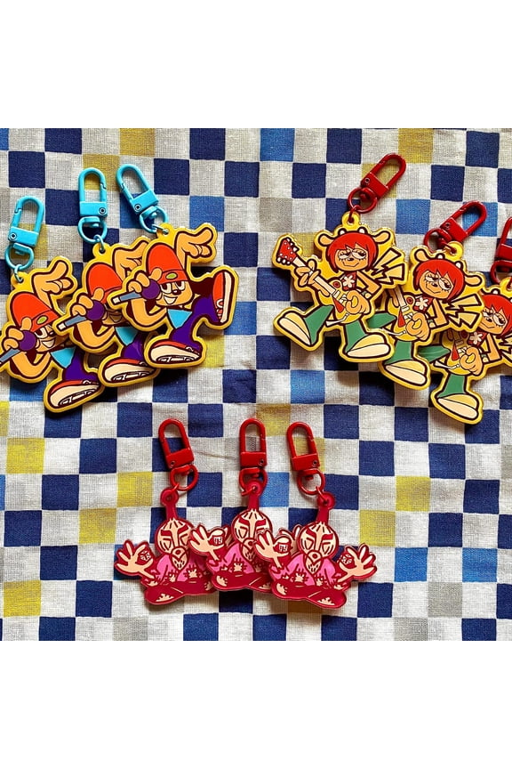 Parappa The Rapper Double Sided Acrylic Charms (Available in Different Sizes) (1 keychain)