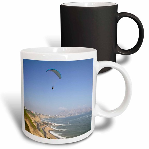 3drose, Parasailing, Miraflores, Lima, Peru - Sa17 Jme0525 - John and Lisa Merrill, 11oz Magic Transforming Mug