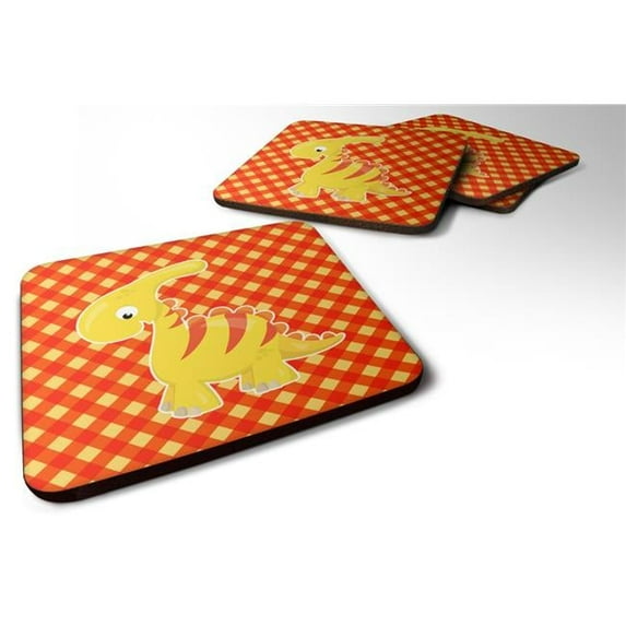 Parasaurolophus Dinosaur Foam Coasters - Set of 4