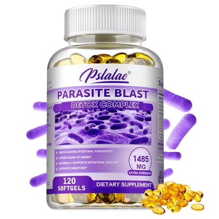Parasite Blast Capsules - with Wormwood, Black Walnut, Cloves - Parasite Elimination, Promotes Intestinal Cleansing - 120 Capsules