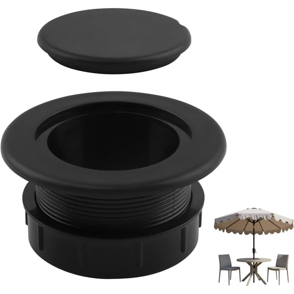 Parasol Umbrella Hole Ring Plug and Cap Set for Standard 2-inch Tabletop Holes,Thicker Patio Table Hole Cover Insert,Deck Table Umbrella Holes Plug for Outdoor Patio Table Yard
