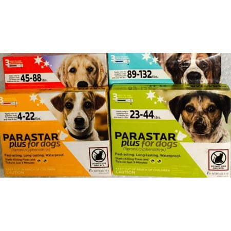 Novartis Parastar Flea and Tick Control Fast Acting for Dogs 3 Doses Parastar 89-132Lbs
