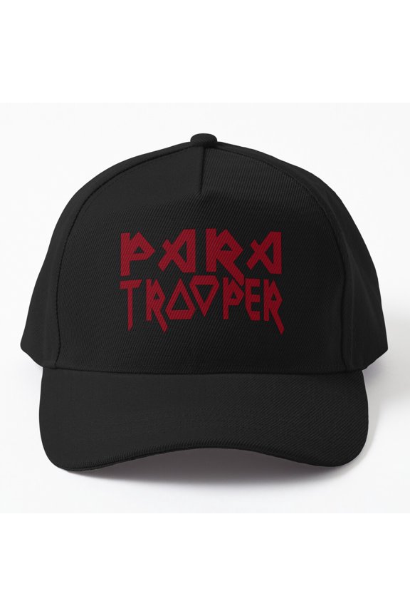 Paratrooper Heavy Metal Baseball Cap, Airborne Music-Inspired Graphic Design, Classic Hat