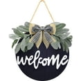 thumbnail image 1 of Paraugas Welcome Wreath Sign for Farmhouse Front Porch Decor, Rustic Door Hangers Front Door with Premium Greenery-Welcome Home Sign Porch Hanging Housewarming for Home, 1 of 6