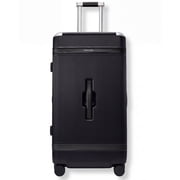 Paravel Aviator Trunk Checked Spinner Suitcase Travel Luggage Derby Black