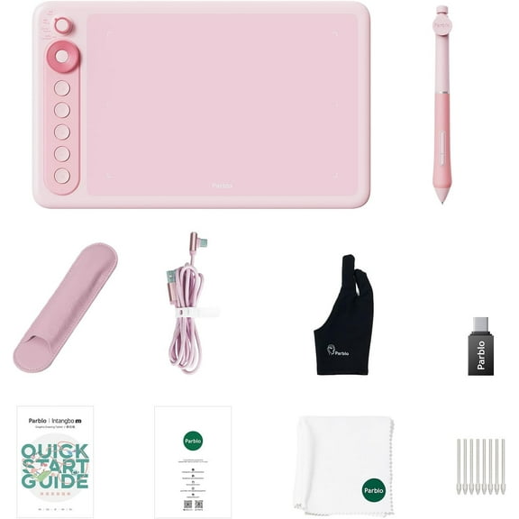 Parblo Intangbo X7 Drawing Tablet 7.2 x 4.5'' Digital Graphic Tablets with Mode Switch, 6 Customised Keys, Battery-Free Stylus S01 Art Tablet for Art Digital Design, Work with Window/Mac, Android