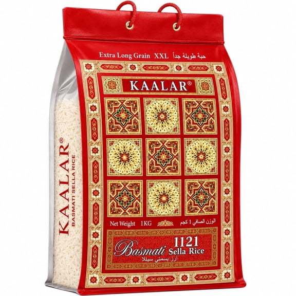 Parboiled Basmati Rice, Super Extra Long Grain Rice, 2.2 lb, for Biryani & Pulao