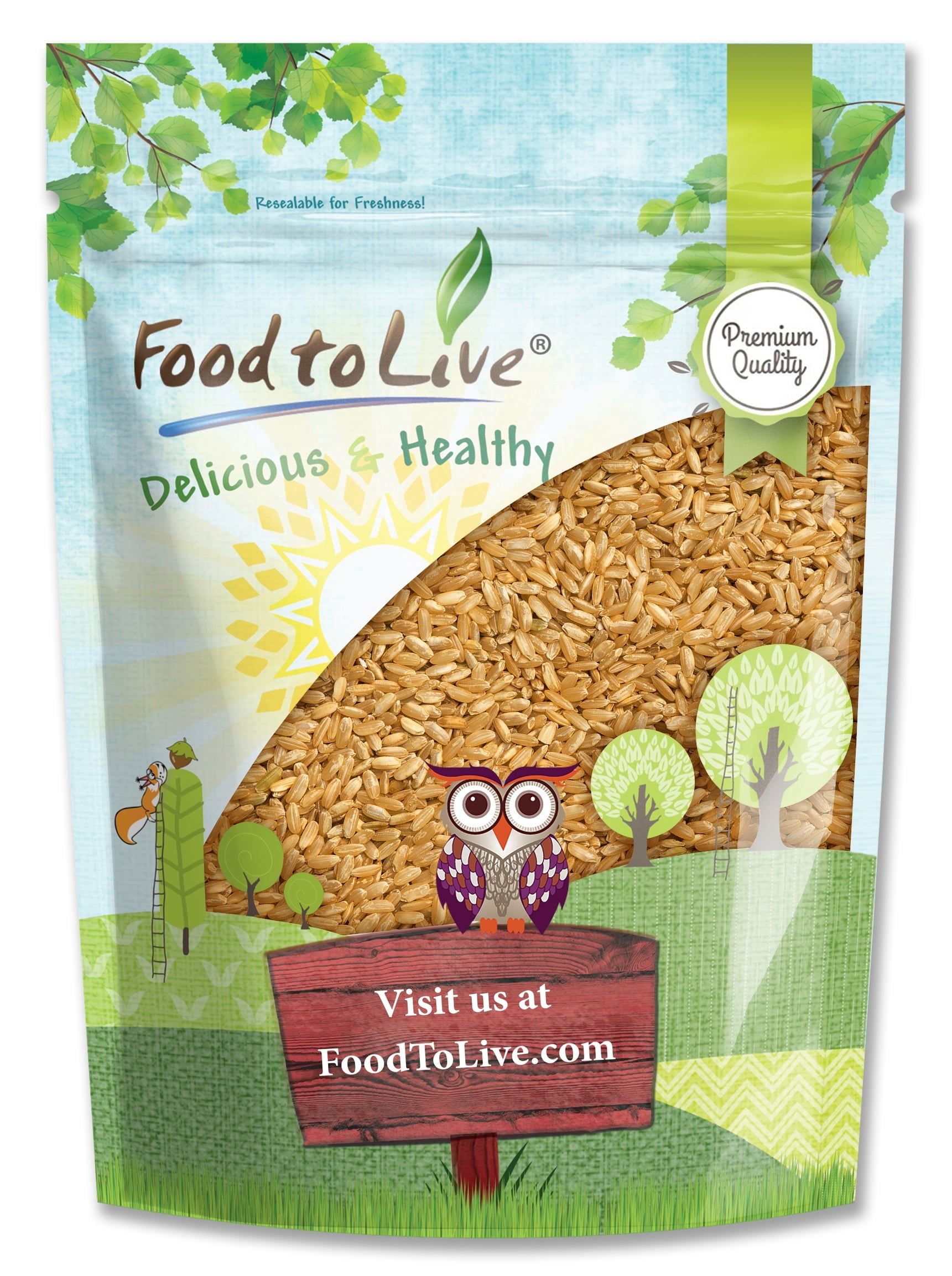 Parboiled Long Grain Brown Rice, 6 Pounds — Kosher, Vegan — by Food to Live