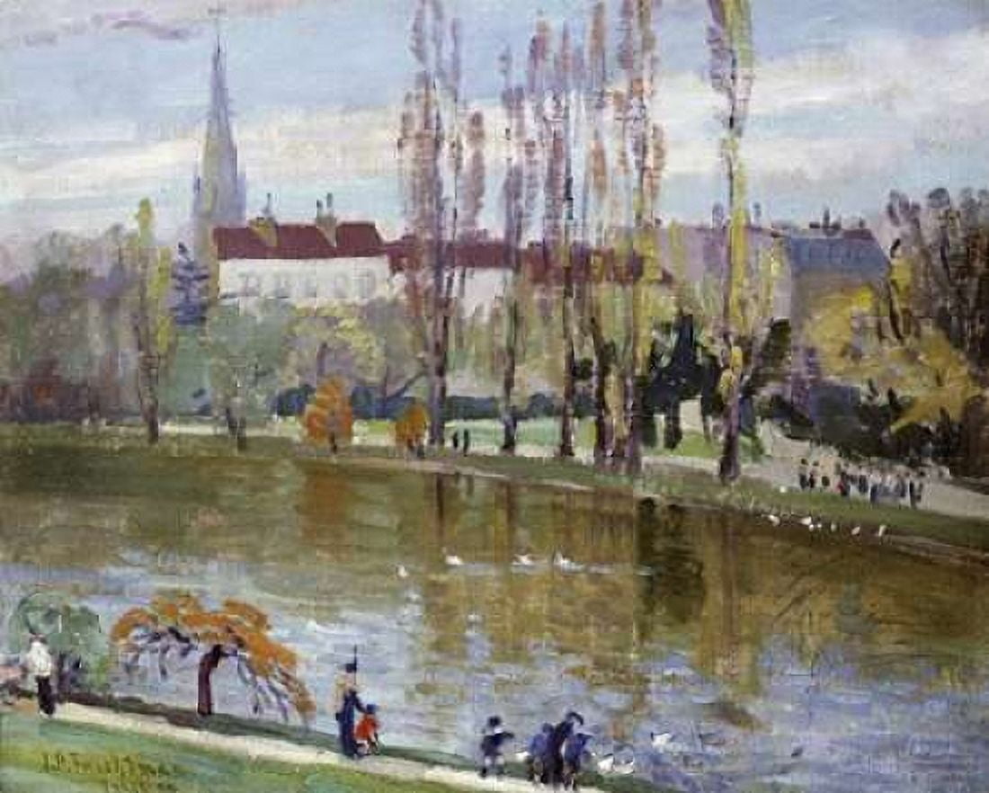 Parc Montsouris Paris Canvas Art - John Henry Twachtman (20 x 24)