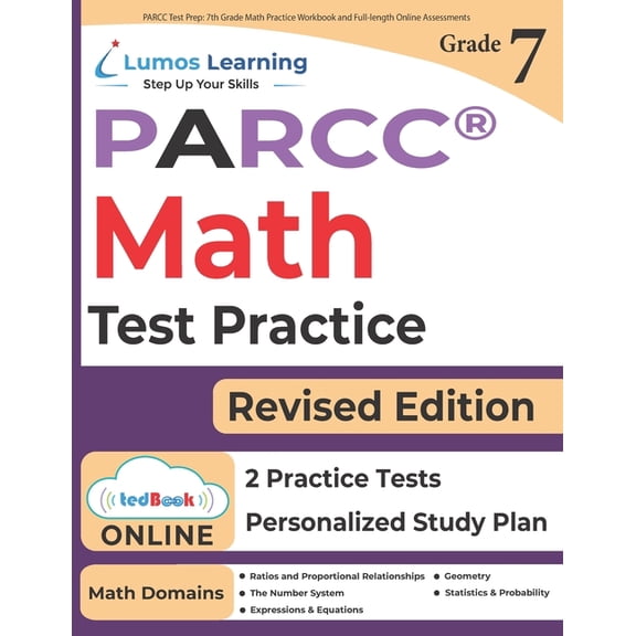 Parcc by Lumos Learning: PARCC Test Prep: 7th Grade Math Practice Workbook and Full-length Online Assessments: PARCC Study Guide (Paperback)