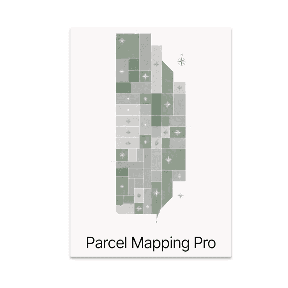 Parcel Mapping Pro Real Estate Art - Home Office Decor - 13x19 Poster Print