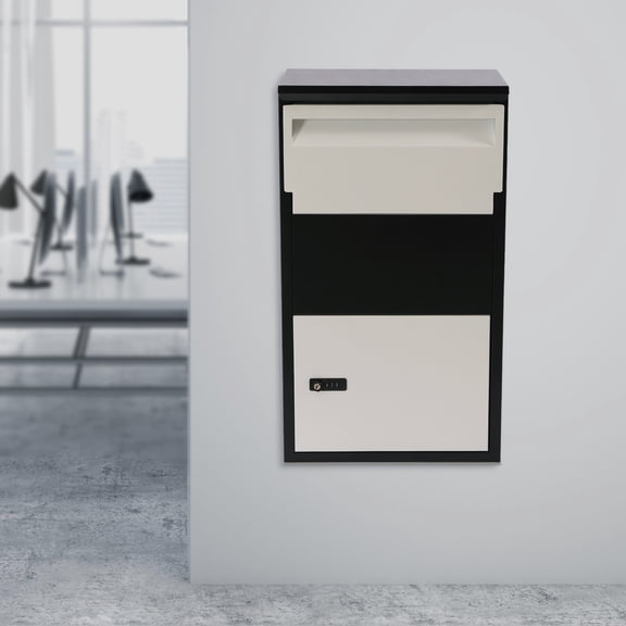 Parcel Post Drop Box Large Steel Lockable Letter Mail Packag Delivery Outdoor