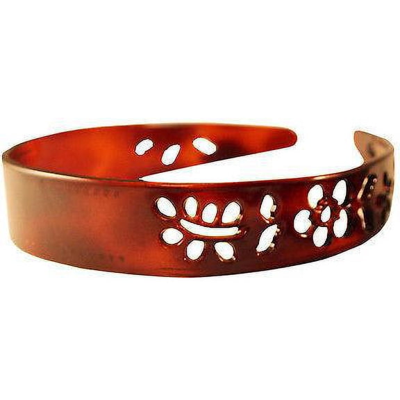 Parcelona France Fleur Light Celluloid Tortoise Shell Hair Head Band Headband.