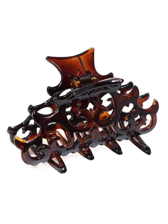 Parcelona French Beau Medium Black Jaw Hair Claw Clip Clutcher Clamp