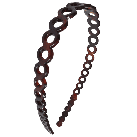 Parcelona French Bubbles Light Shell Cellulose 1/2 Inch Hair Head Band Headband