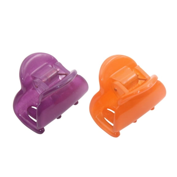 Parcelona French Chic Duo Small 1 1/4" Celluloid Hair Claw for Women and Girls