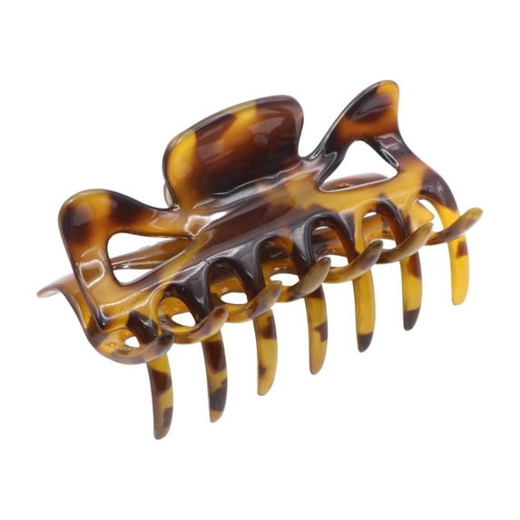 Parcelona French Classic 3" Medium Celluloid Covered Spring Hair Claw Clip (Savana)