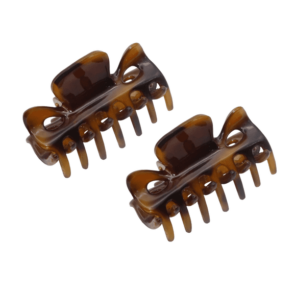 Parcelona French Classic Small 1 1/2" Celluloid Acetate Set of 2 Hair Claws