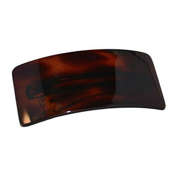 Parcelona French Elite Wide Bar Shell Large Celluloid Hair Clip Barrette