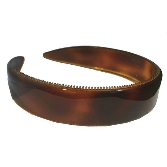 Parcelona French Extra Wide Tortoise Shell Celluloid Hair Headband for Women
