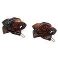 thumbnail image 1 of Parcelona French Flower Small 1.5" Celluloid Side Slide Snap Pin Hair Barrettes, 1 of 30