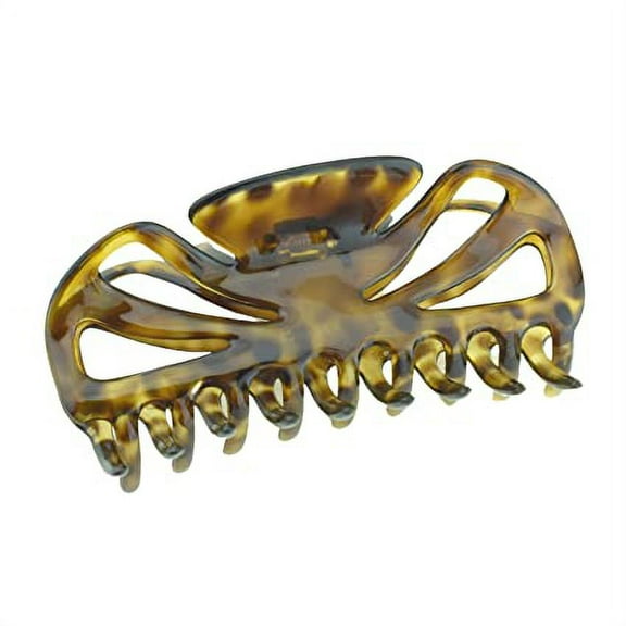 Parcelona French Glossy Belle Large Celluloid Hair Claw for Women